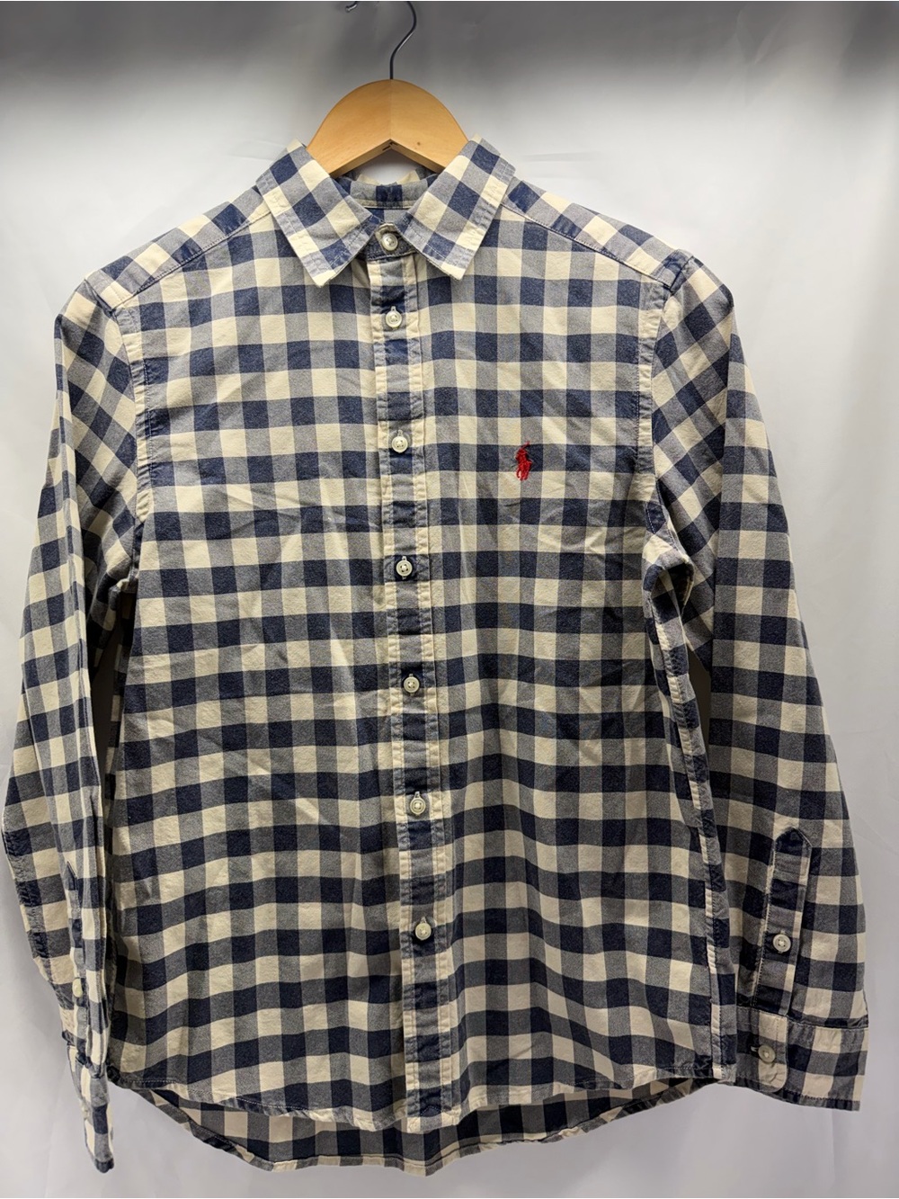 Polo by Ralph Lauren Navy & Cream Gingham Button-Down Shirt